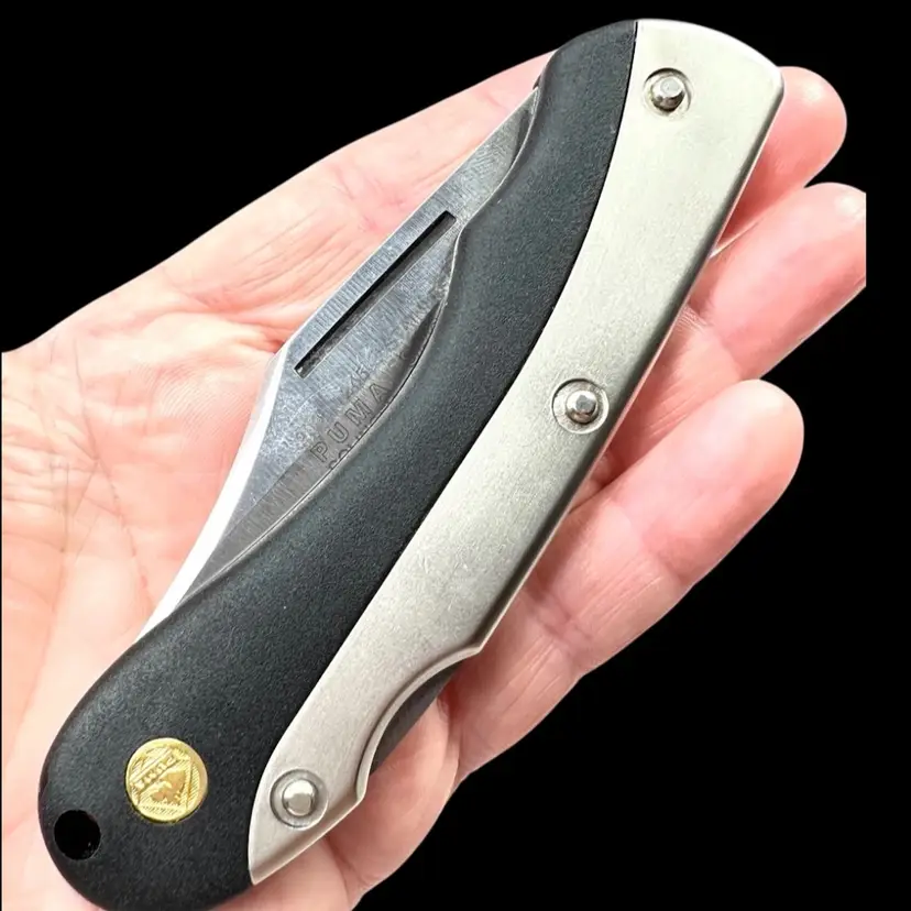 Puma 1 Blade Lockback Stainless Steel Knife. Overall length 7-3/4”. Blade 3-1/4”. 🇺🇸USA Shipping Only. Great For Man Cave, EDC, Father’s Day!