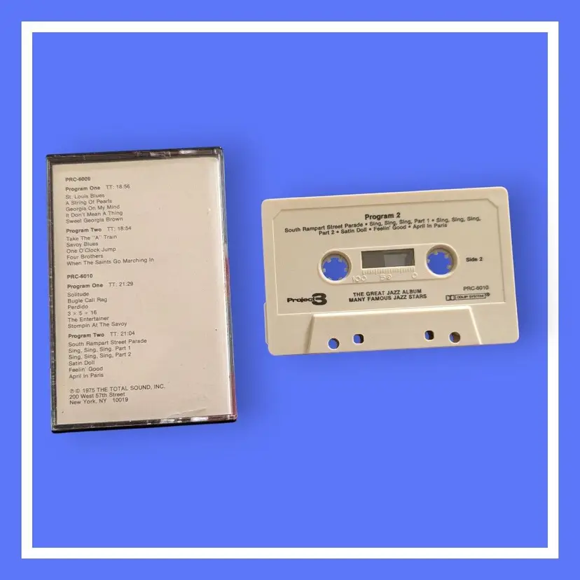 The Great Jazz Album Many Famous Stars Cassette Tape Project 3 Bugle Call Rag