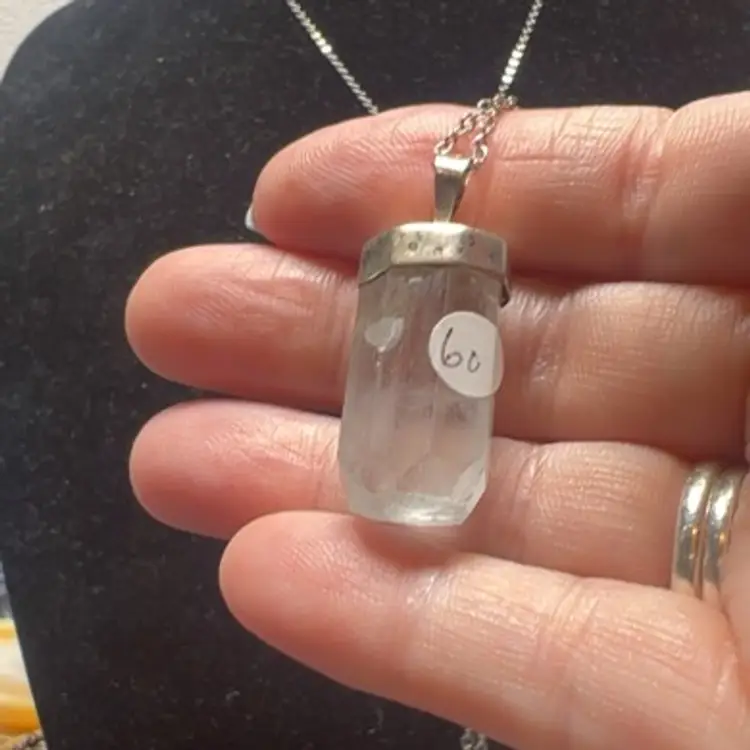 Aquamarine Pendant 22” SS Chain