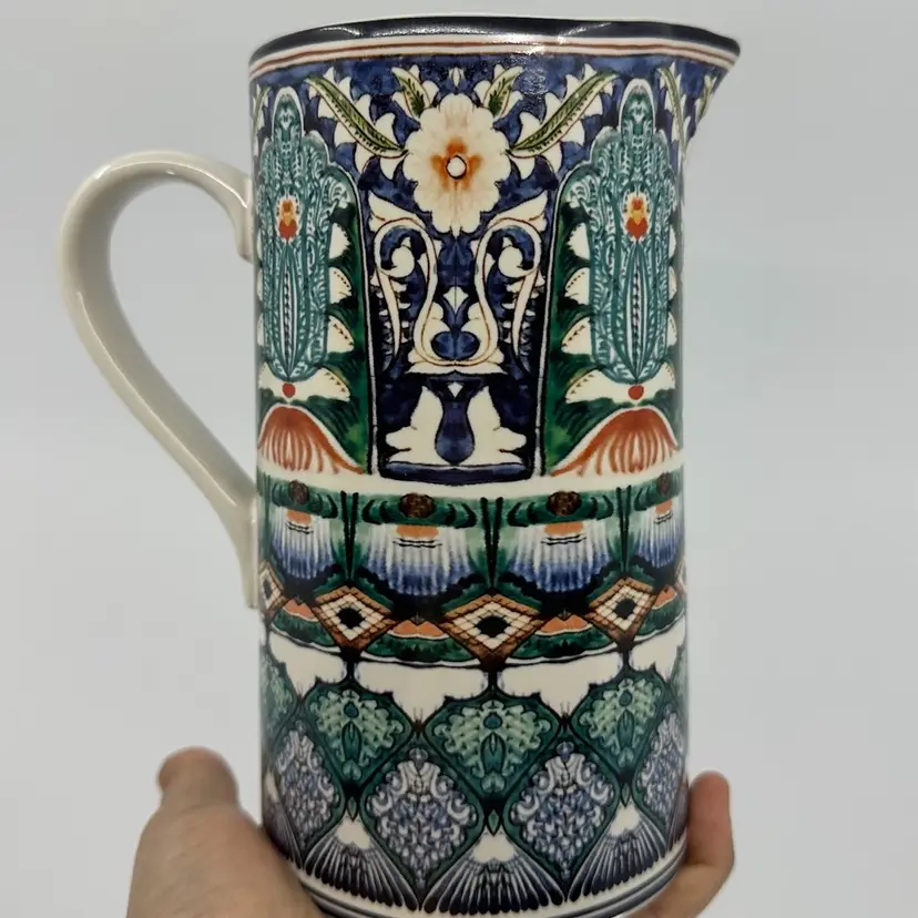 Pottery Barn Mezze Water Pitcher Stoneware Retired Design