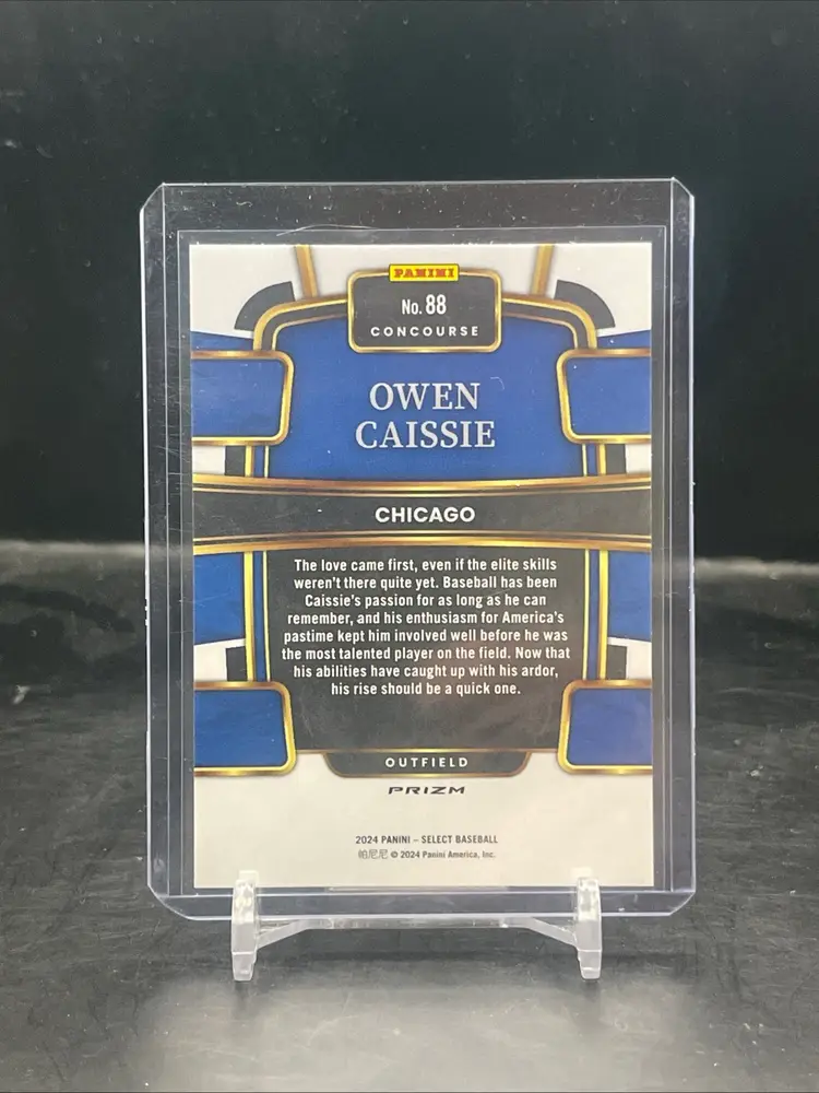 2024 Panini Select Owen Caissie Silver Prizm Chicago Cubs