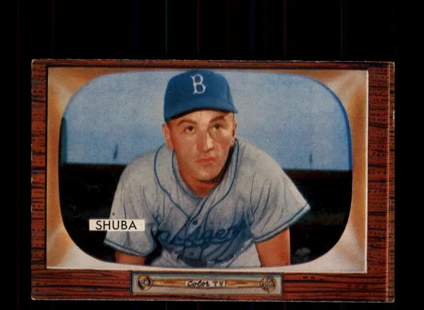 1955 Bowman #66 George Shuba - (pk-tl3) - Brooklyn Dodgers