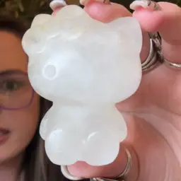 Clear Quartz Hello Kitty
