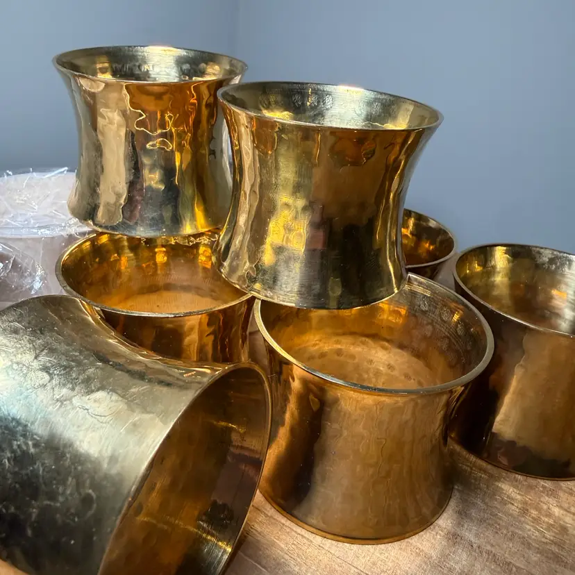Brass Napkin Rings - Set of 12