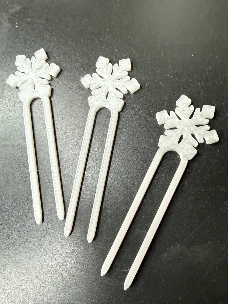 Shimmer Snowflake Prop Pins