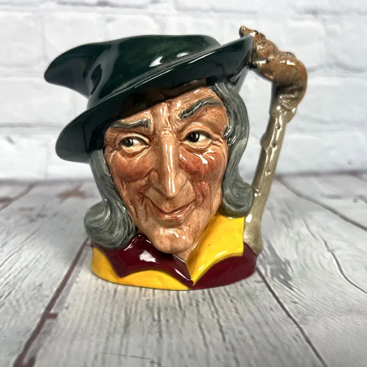 Vintage Royal Doulton England D6462 Pied Piper 4” Toby Character Jug 1953
