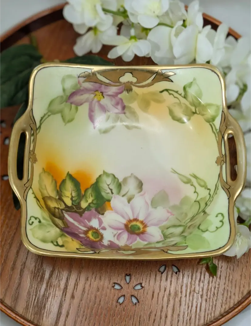 Hand Painted Nippon Floral Bowl/Dish