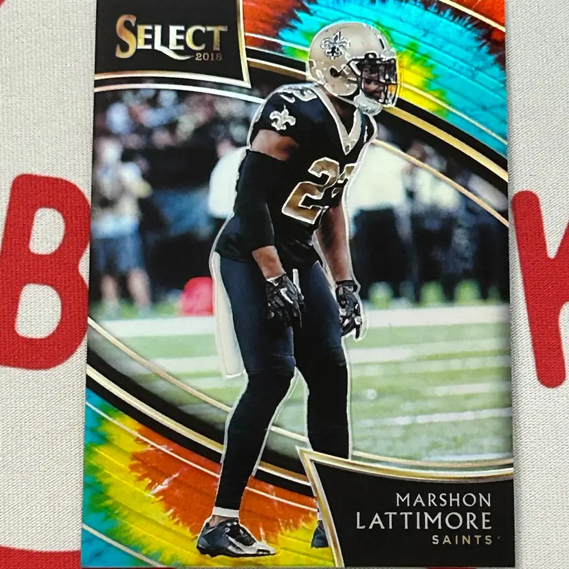 2018 Select NFL Marshon Lattimore Field Level Tie-Dye /25