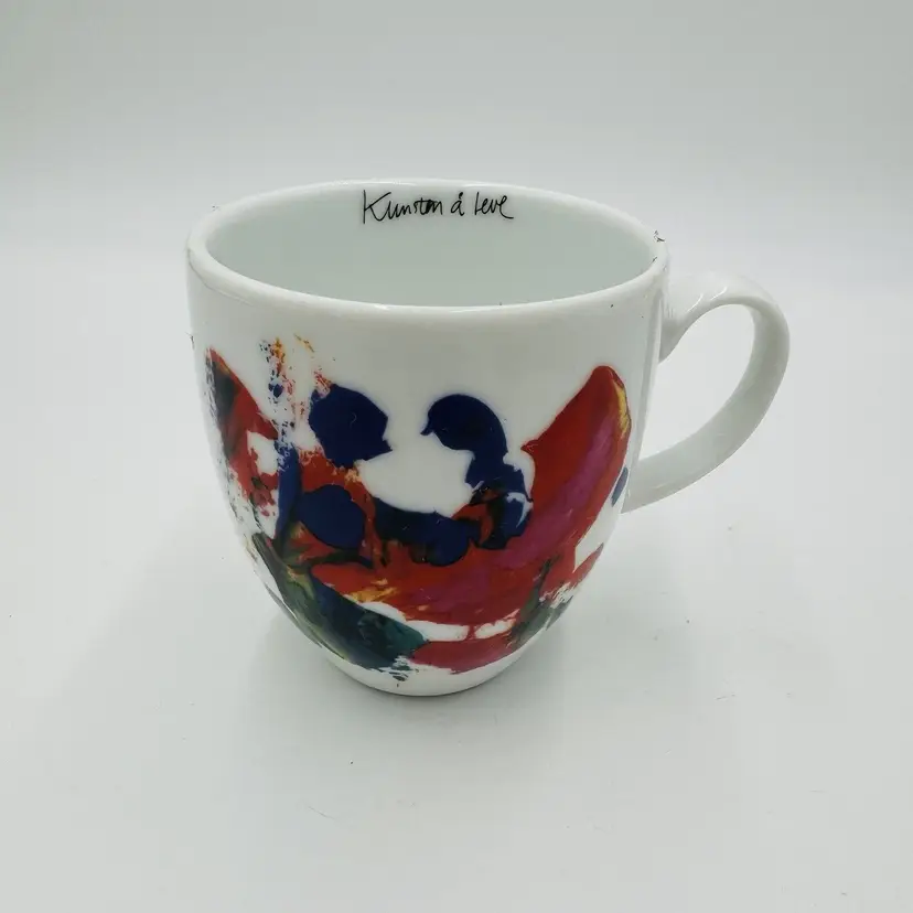 Porsgrund Porcelain Norway Colorful Painted Coffee Cup Mug Serveware