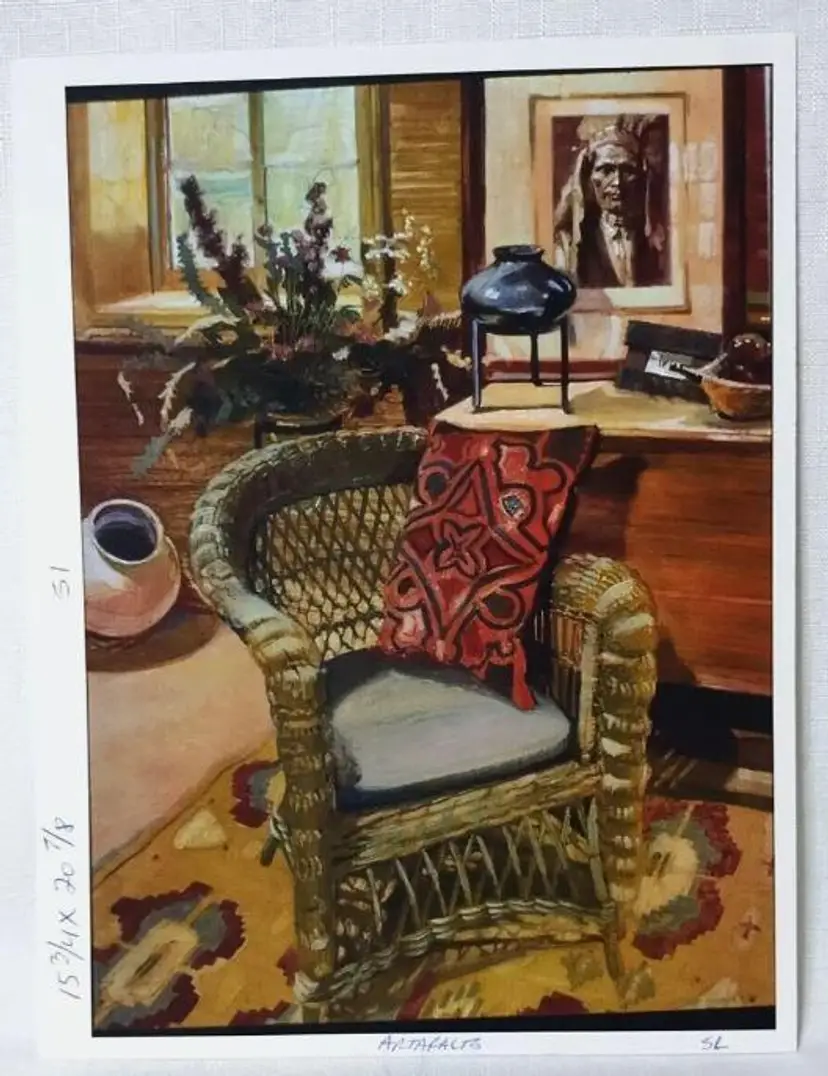 "Artafacts" Watercolor Print by Molly Gough 8x10 Still Life Native American Decor