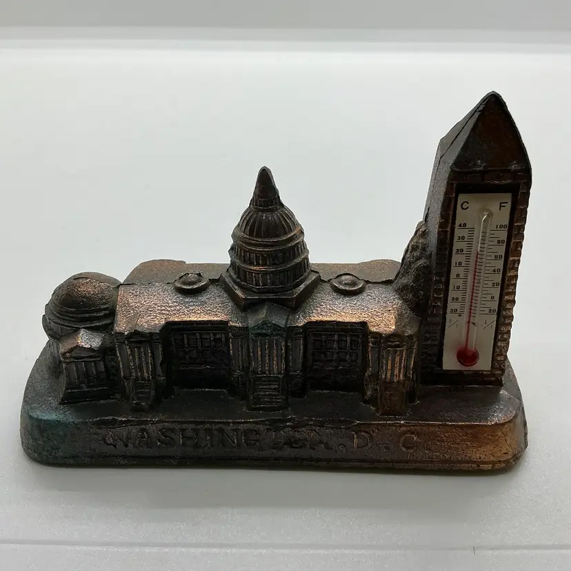 Vtg Washington DC Souvenir  Thermometer United States Capital Memorial Monument