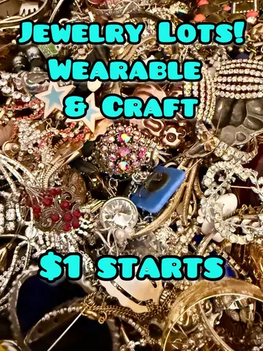Wearable & Craft Jewelry Lots!  $1 Starts!