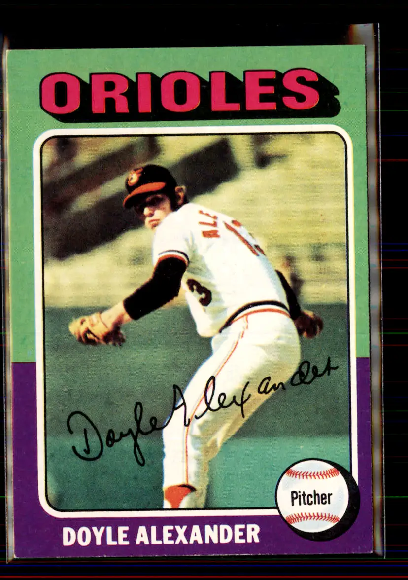 Doyle Alexander 1975 Topps #491 - Baltimore Orioles - (pk1-29)