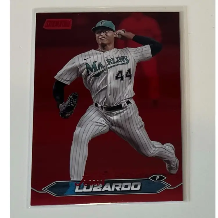 Jesus Luzardo Stadium Club Red Foil Miami Marlins