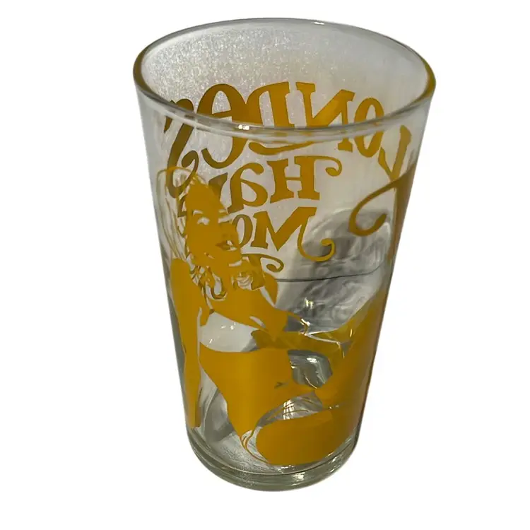 1970s Blondes Have More Fun Bar Glass
