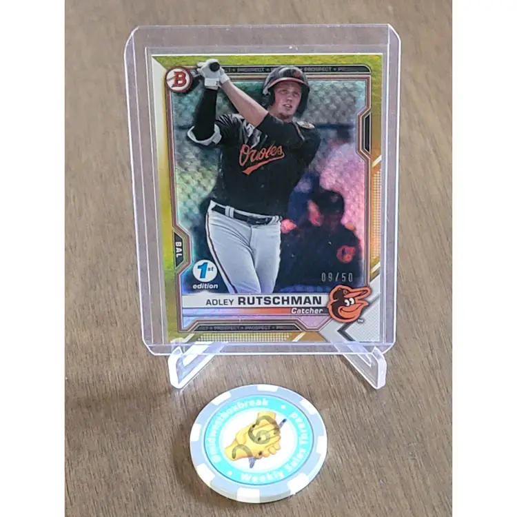2021 Bowman 1st Edition Gold Adley Rutschman 09/50