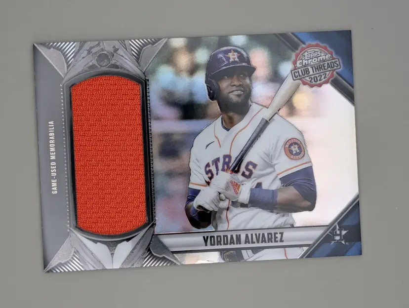 Yordan Alvarez 2022 Topps Chrome Baseball Club Threads #TCT-YA - (139) - Houston Astros
