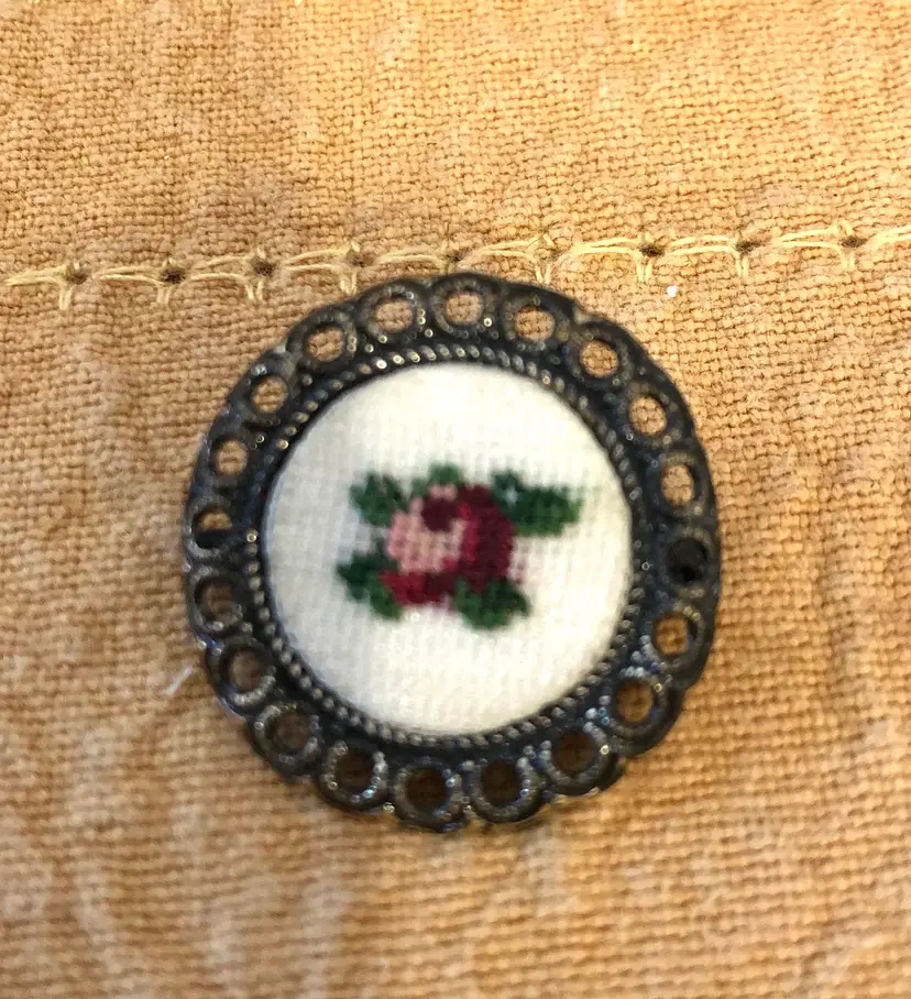 Antique Petite Point Brooch