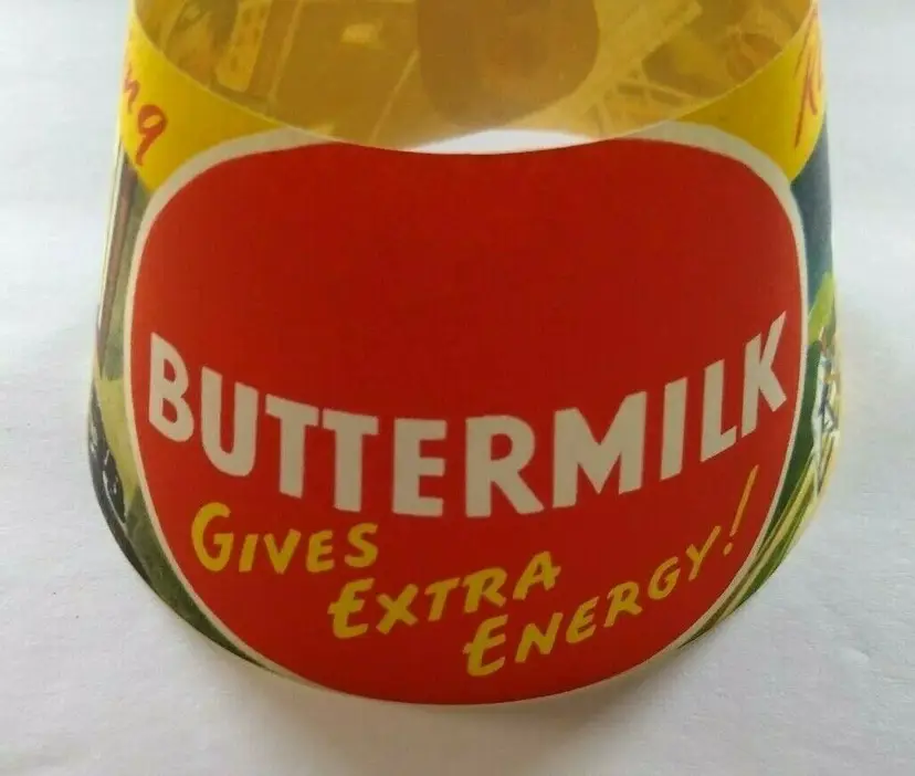 Butter Milk Bottle Collar Women Tennis Player NOS Buttermilk Lady Vintage 1940's