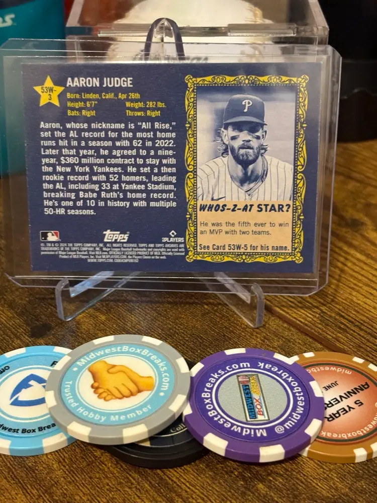 2024 Topps Archives Aaron Judge Who-Z-At-Star 53W-3 SP