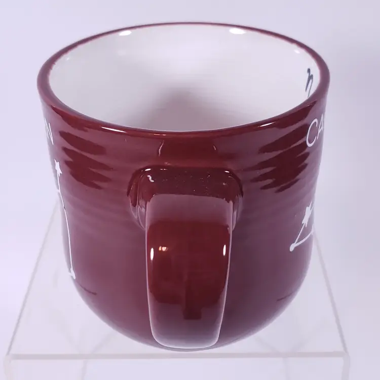CAPRICORN Zodiac Constellation Astrology Maroon Ceramic Coffee MUG