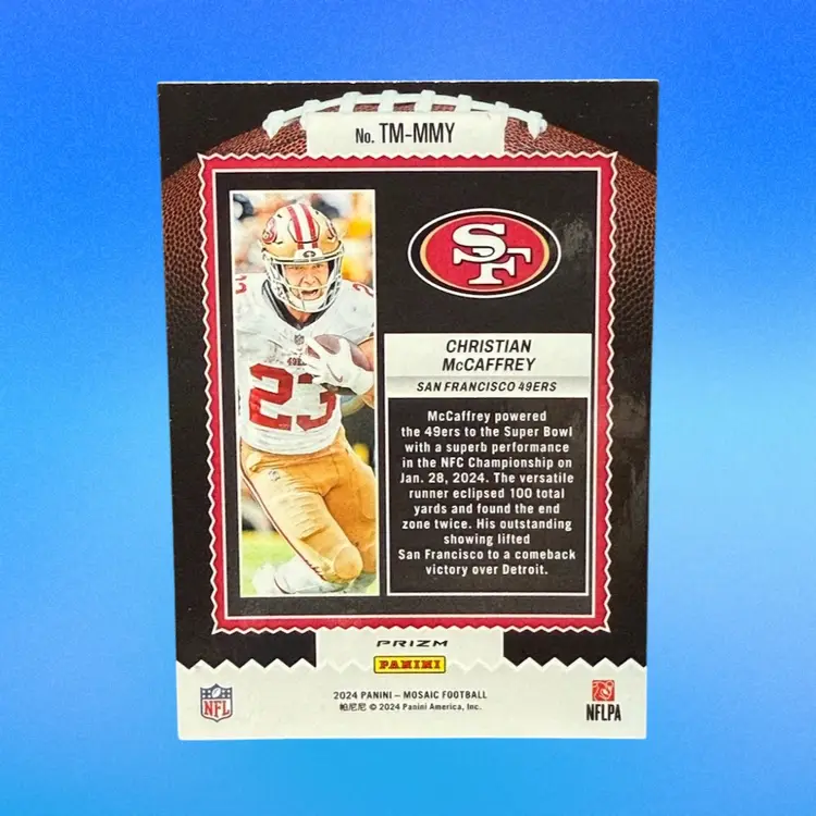 Christian McCaffrey 2024 Mosaic Touchdown Masters Green Mosaic Prizm