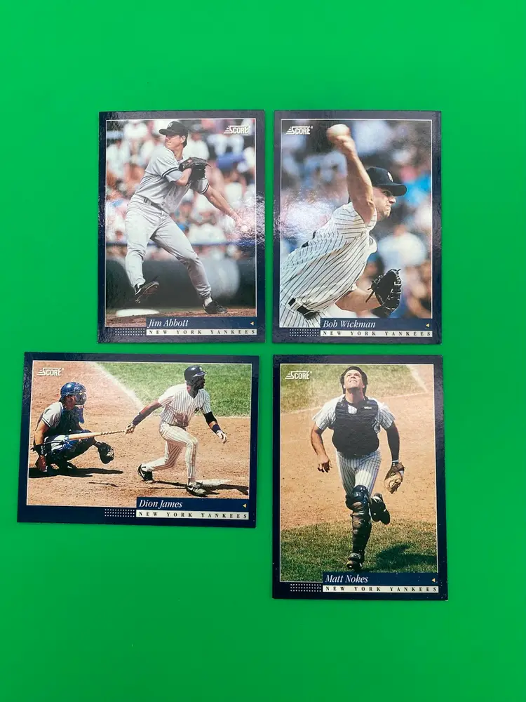 Score 1994 MLB New York Yankees Lot of 13 Different Trading Cards