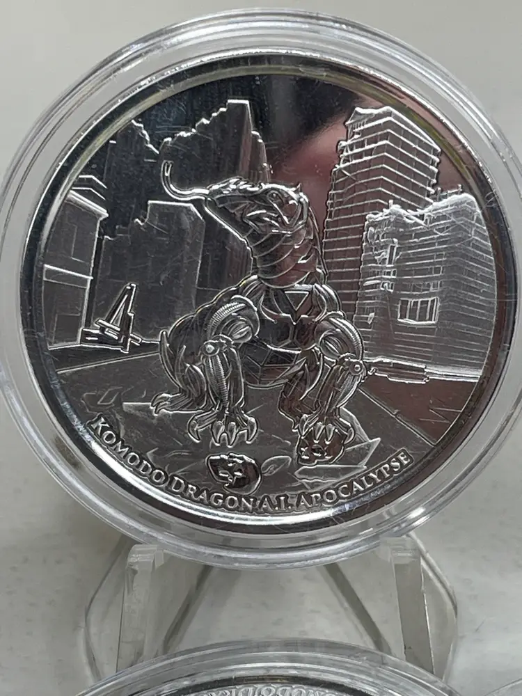 1oz Silver 2022 Tokelau Komodo Dragon AI Apocalypse