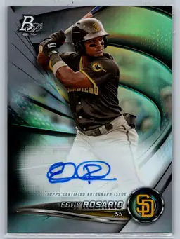 Eguy Rosario 2022 Bowman Platinum Auto Padres Top Prospect TOP-12