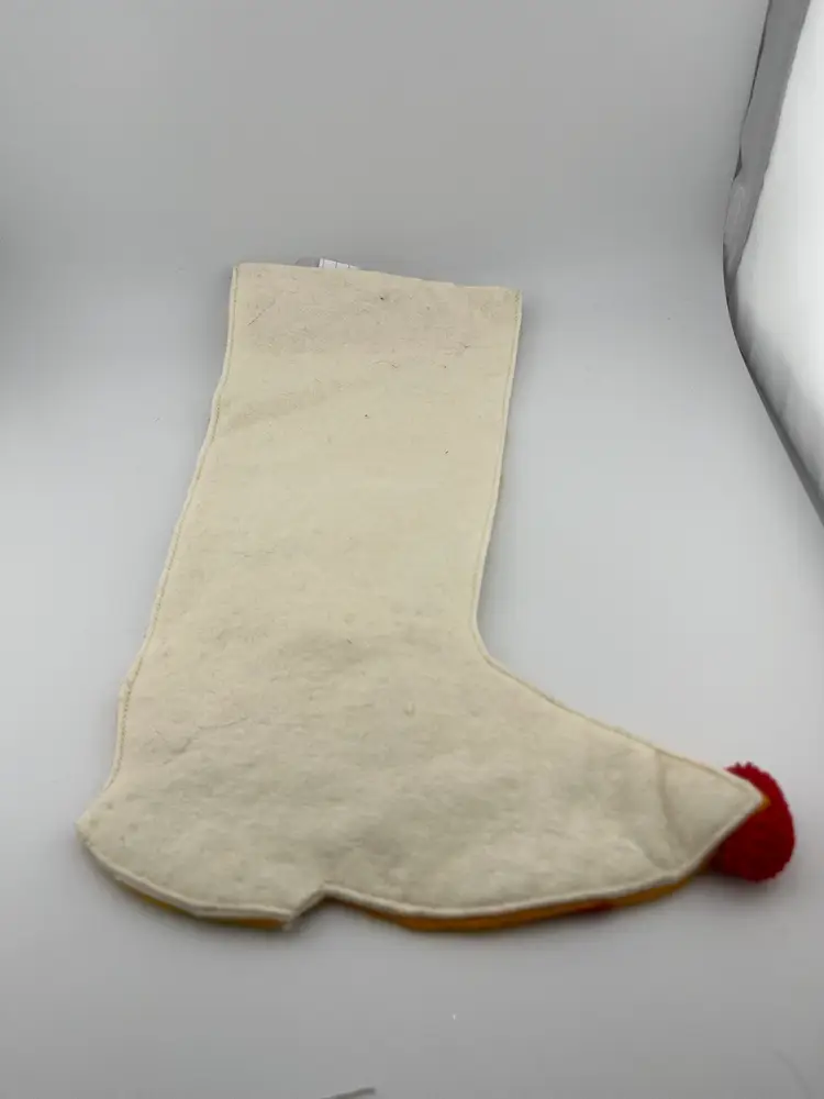 Vintage Felt Reindeer Christmas Stocking