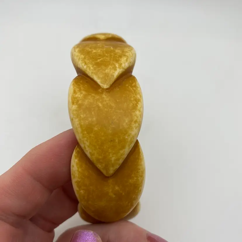 Vintage Bracelet Cream And Brown Leaf Pattern