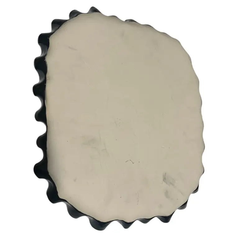 Unique Carved Pottery Plate