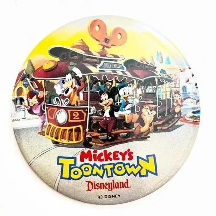 Disneyland Mickey’s Toontown Trolly Pinback Button