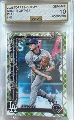 Shohei Ohtani 2025 Topps Holiday Plaid #H1 AGS 10