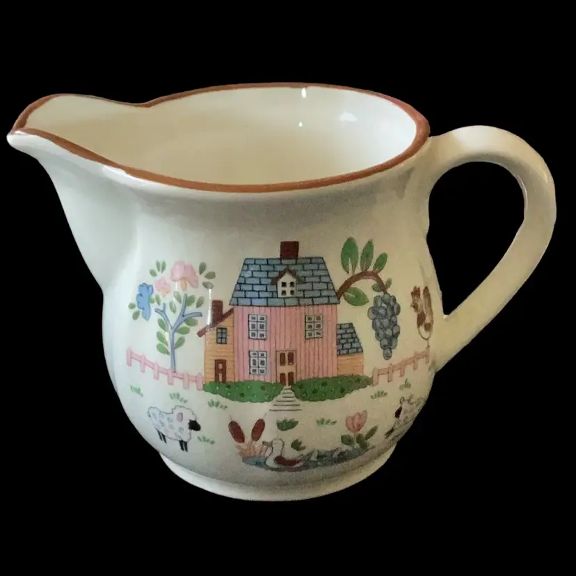 Vintage China Creamer Jamestown Country Home Creamer, Japan