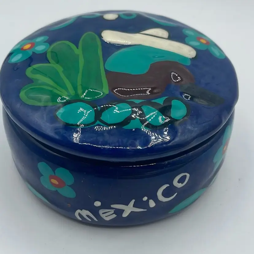 Covered Trinket Dish From Mexico