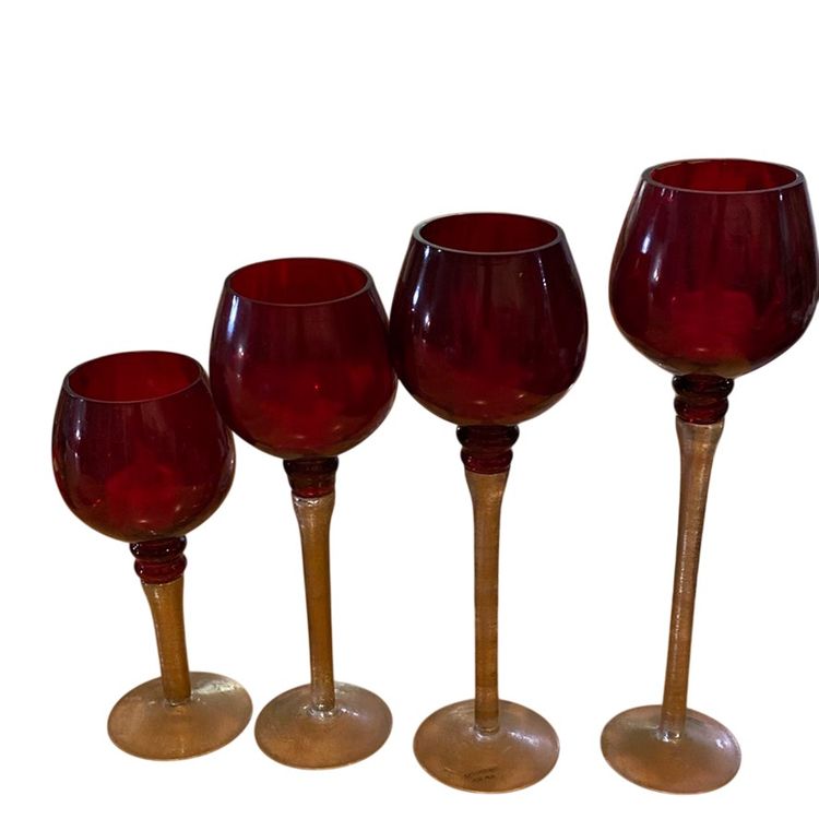 Beautiful Ruby Tealite Glasses