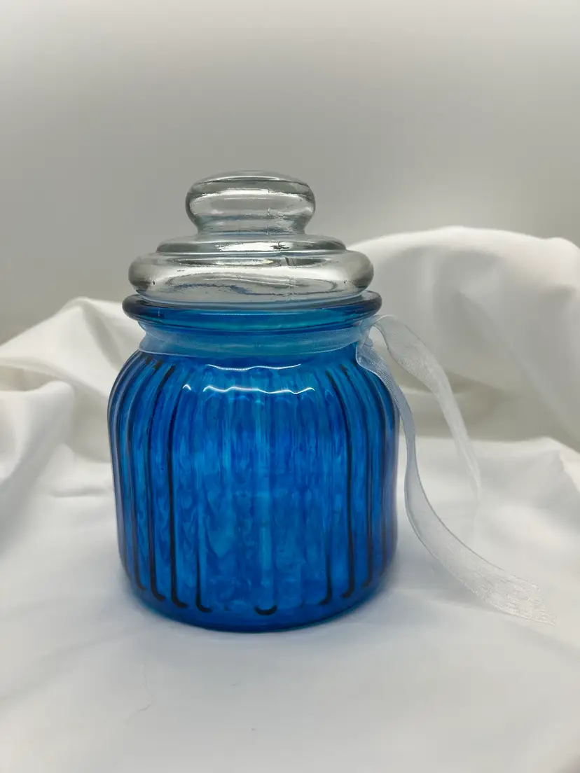 Original Art, Alcohol Ink And Resin Sealed Glass Jar With Lid