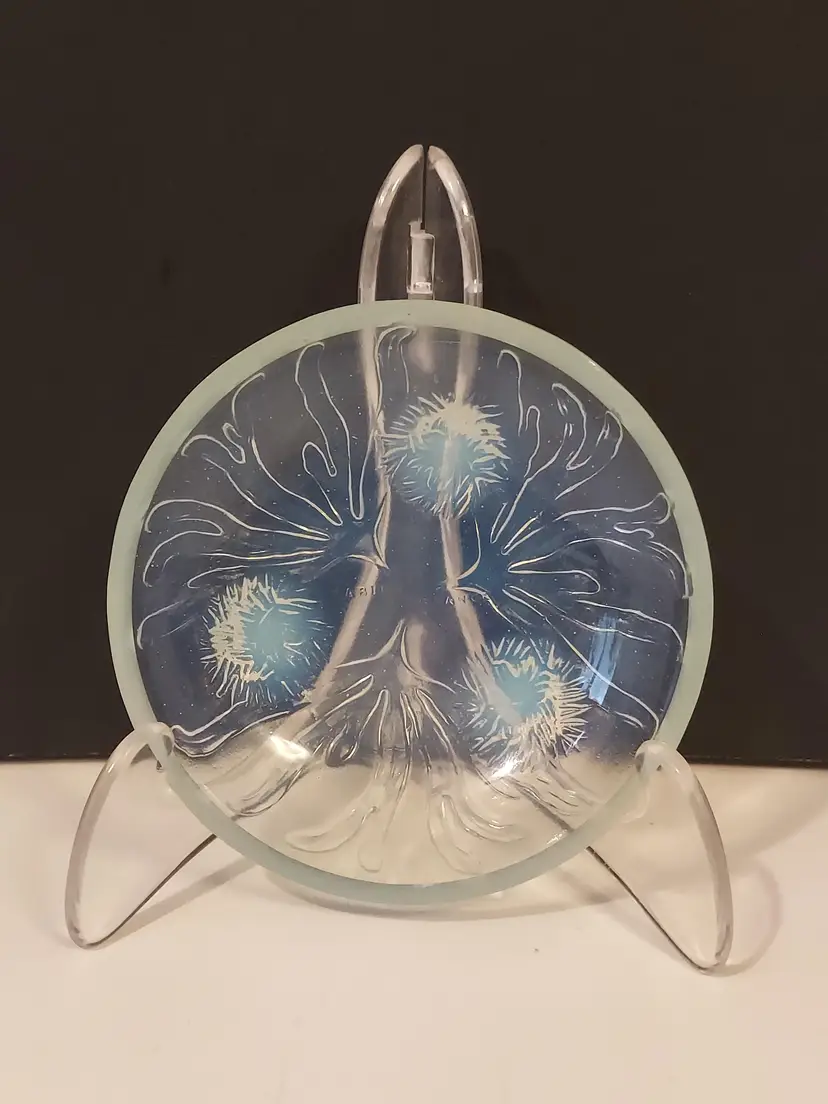 Sabino Art Glass Opalescent Sea Urchin Trinket Dish France