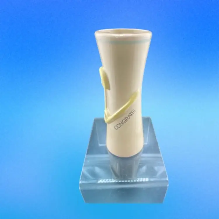 Vintage Enesco Baby Congrats Bud Vase 1979 - Features a Diaper Pin 6" Tall x 2" Across