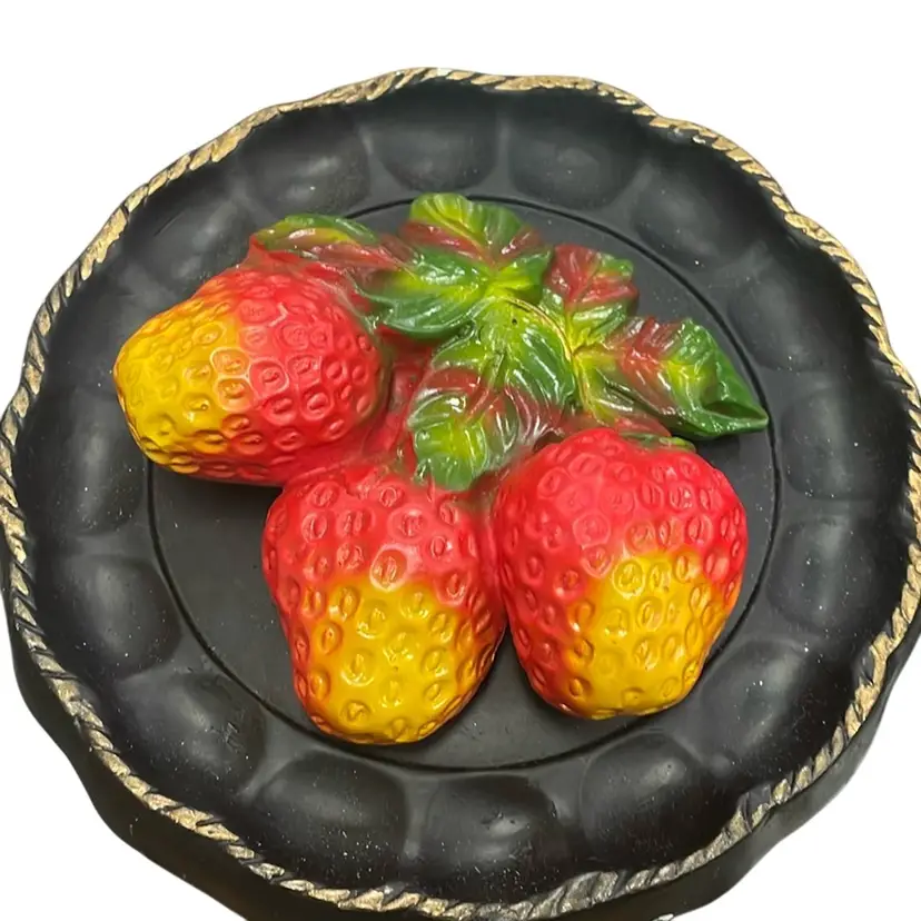 Chalkware Strawberry Wall Decor