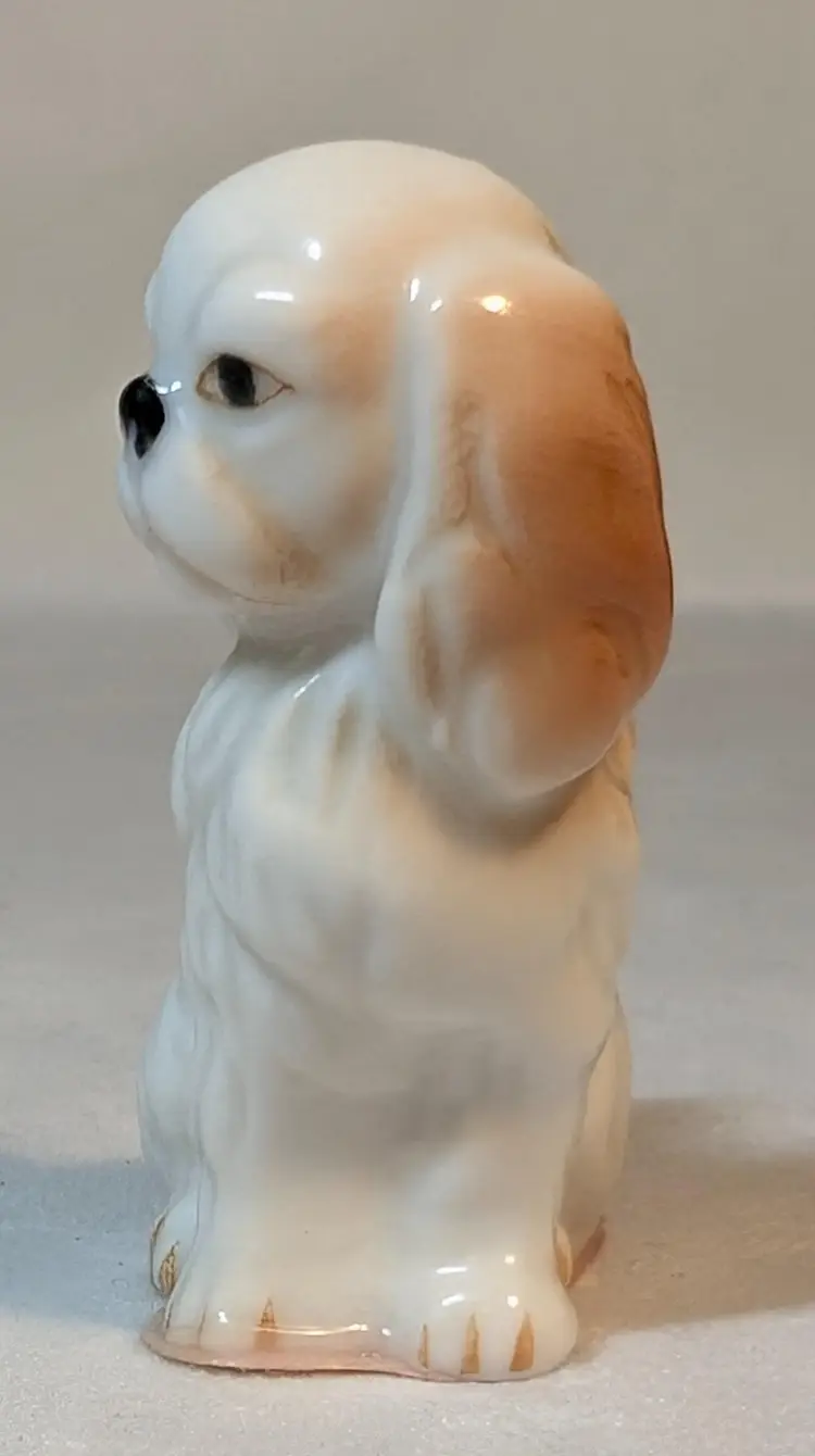 Vintage Bone China Porcelain Pekingese Dog Figurine