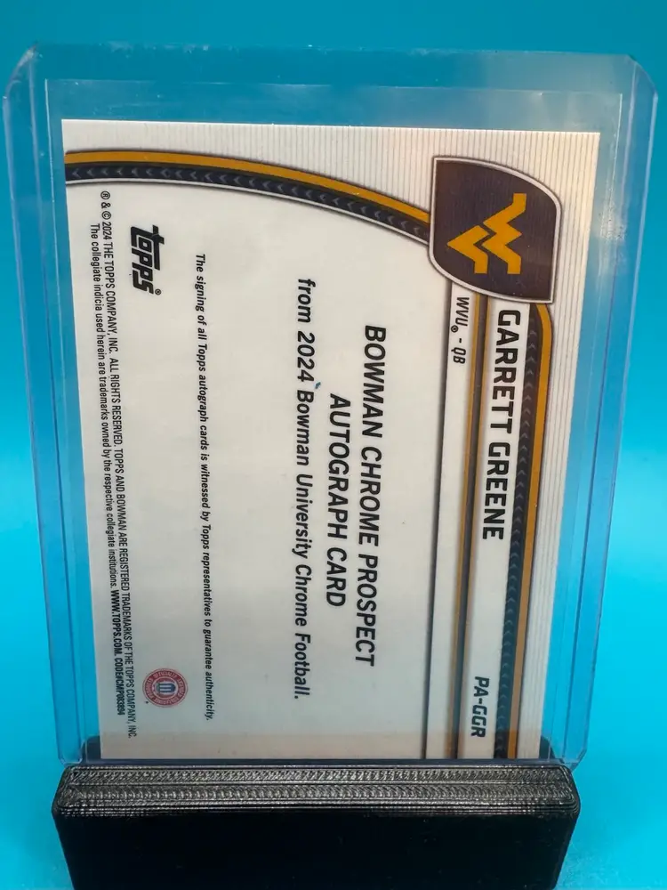 Garrett Greene 1st Bowman Chrome U Auto Tampa Bay Bucs