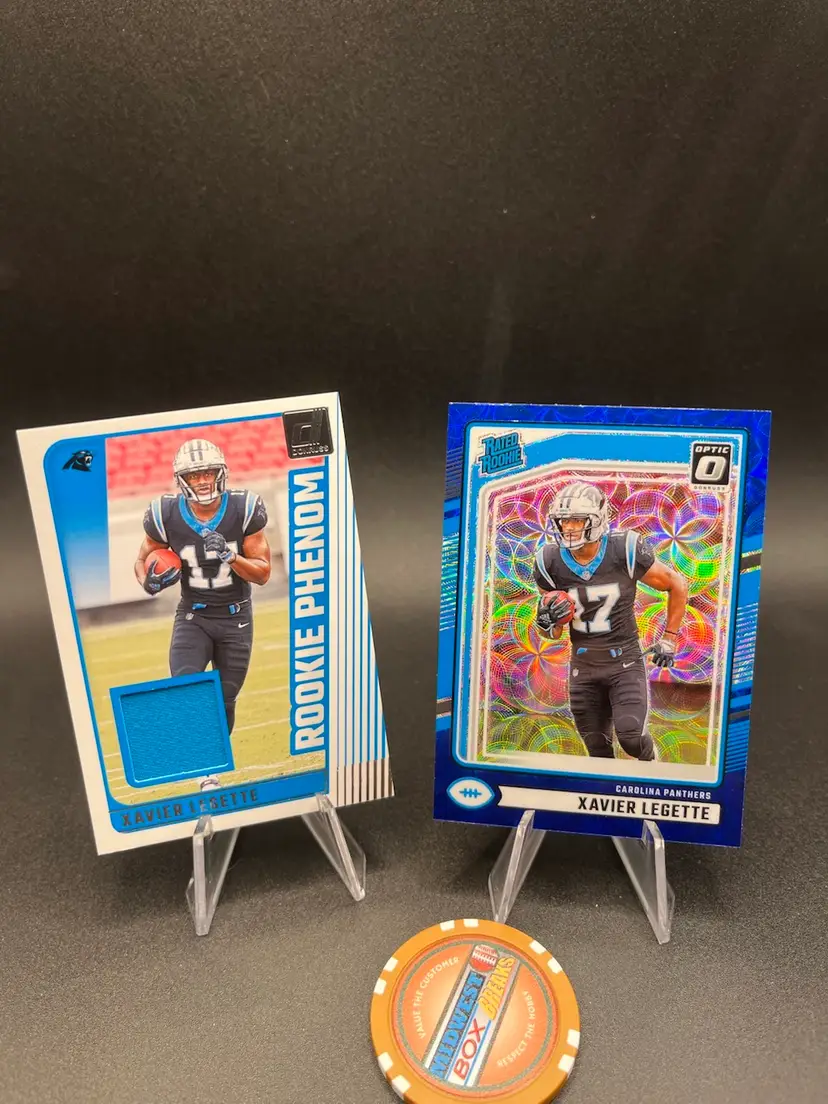 Xavier Legette RC Lot 2024 Donruss Carolina Panthers