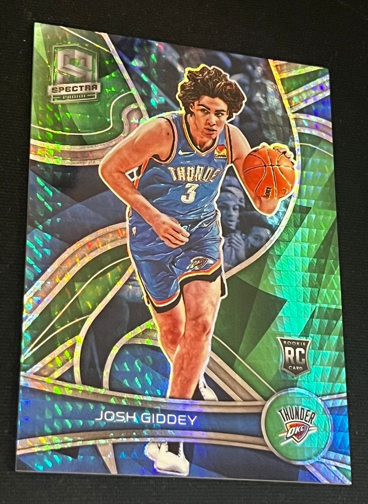 Josh Giddey 2021-22 Spectra Asia Variation Hyper Green Prizm #104 Rookie RC Oklahoma City Thunder