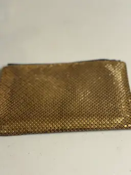 Vintage Whiting And Davis Gold Clutch Purse