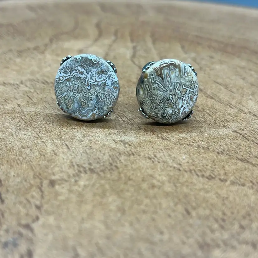 Vintage Agate Cufflinks 1940's