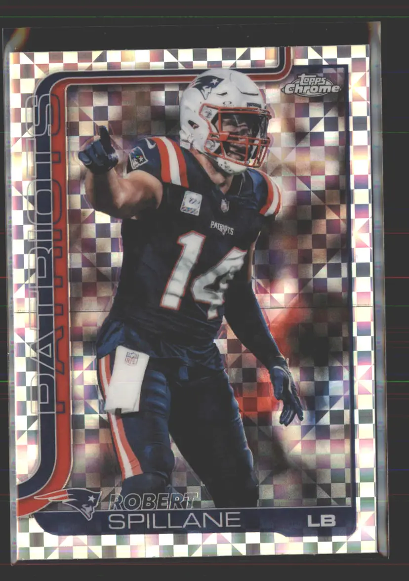 Robert Spillane 2025 Topps Chrome X-Fractor #181 - (142) - New England Patriots