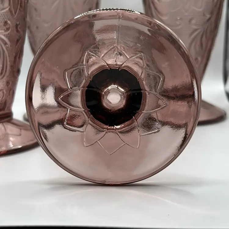 Tiara sandwich, purple, Indiana glasses, Set Of 4