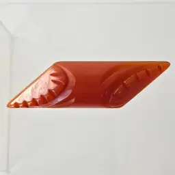 Vintage Bakelite Orange Carved Bar Brooch